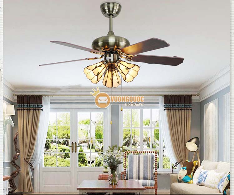 Quạt trần đèn chùm cao cấp yb210-3